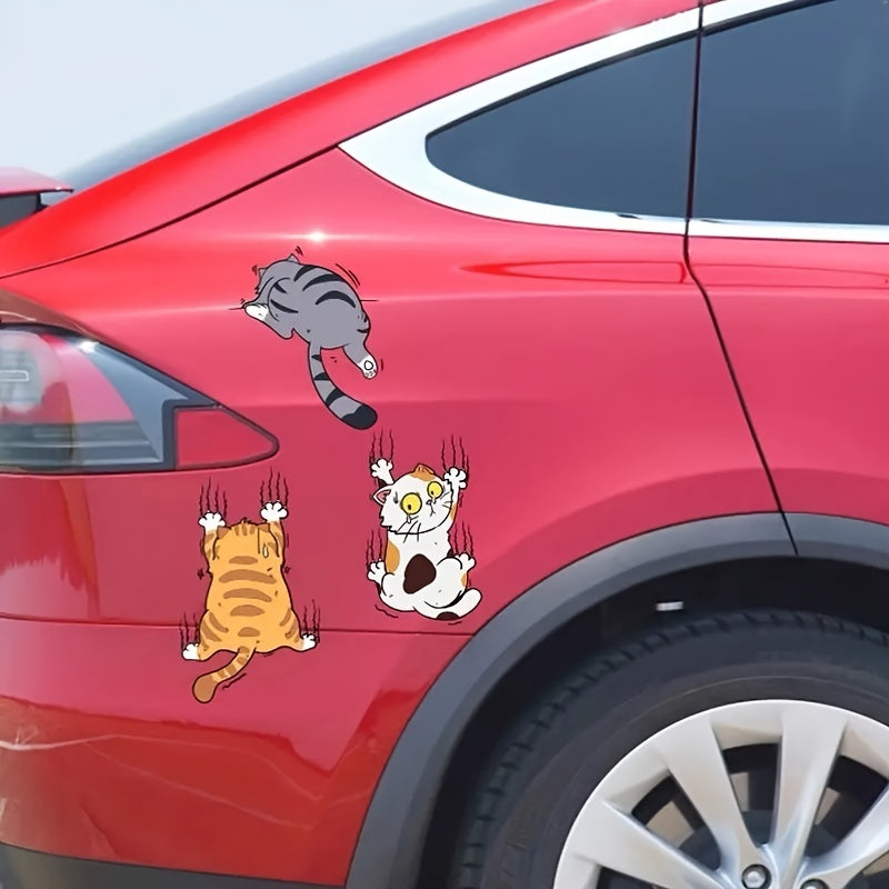 Climbing Cats Car Sticker