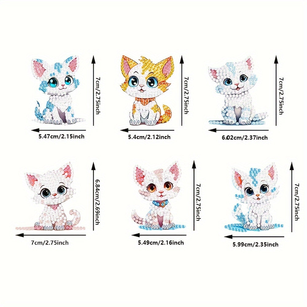 DIY Cat Diamond Painting Keychains